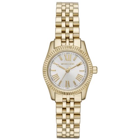 michael kors lexington black and gold petite ladies watch|michael kors lexington gold.